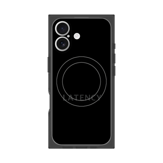 プレミアムスクエアケース with MagSafe［ LATENCY - Logotype - Black ］