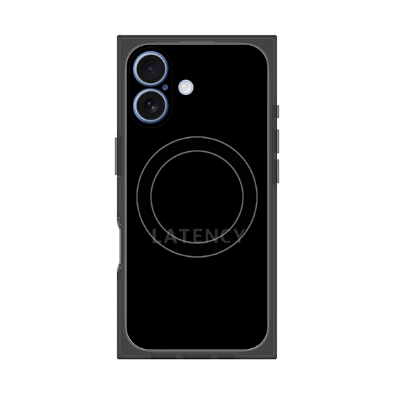 プレミアムスクエアケース with MagSafe［ LATENCY - Logotype - Black ］
