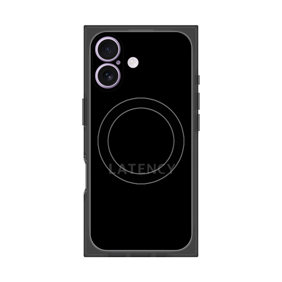 プレミアムスクエアケース with MagSafe［ LATENCY - Logotype - Black ］