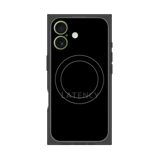 プレミアムスクエアケース with MagSafe［ LATENCY - Logotype - Black ］