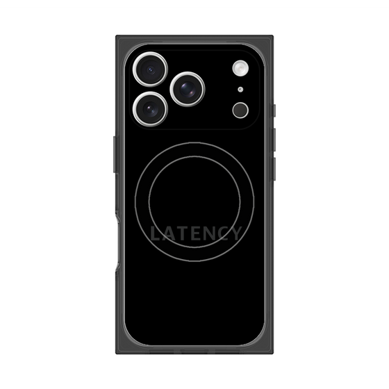 プレミアムスクエアケース with MagSafe［ LATENCY - Logotype - Black ］