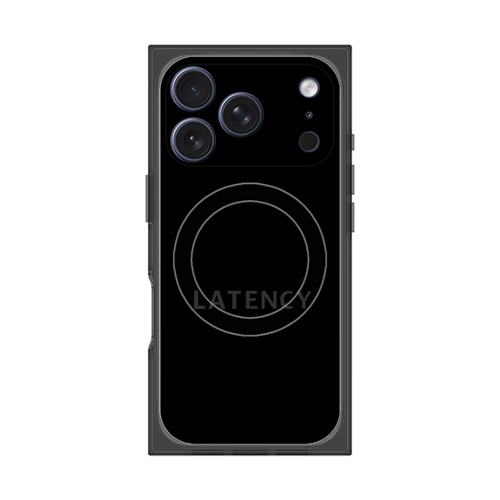 プレミアムスクエアケース with MagSafe［ LATENCY - Logotype - Black ］