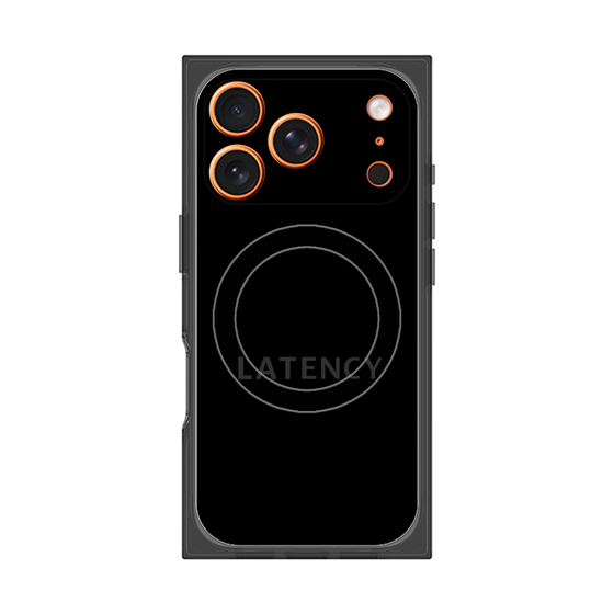 プレミアムスクエアケース with MagSafe［ LATENCY - Logotype - Black ］
