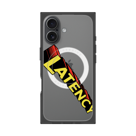 プレミアムスクエアケース with MagSafe［ LATENCY - Rock logo - Clear ］