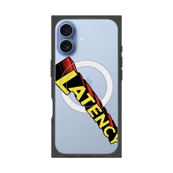 プレミアムスクエアケース with MagSafe［ LATENCY - Rock logo - Clear ］