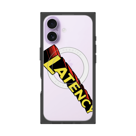 プレミアムスクエアケース with MagSafe［ LATENCY - Rock logo - Clear ］