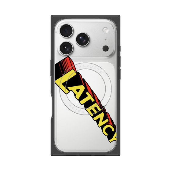 プレミアムスクエアケース with MagSafe［ LATENCY - Rock logo - Clear ］