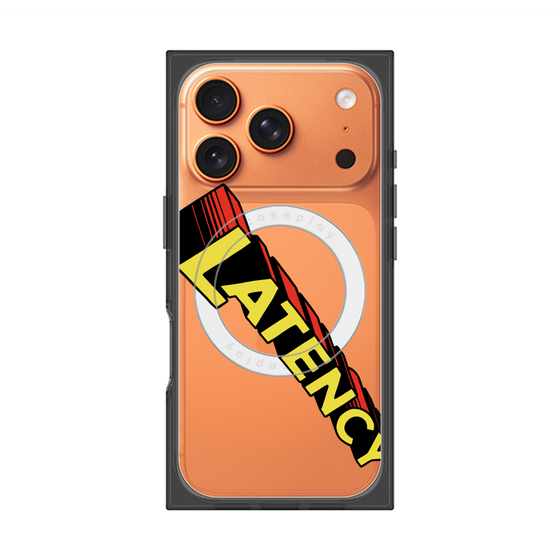 プレミアムスクエアケース with MagSafe［ LATENCY - Rock logo - Clear ］