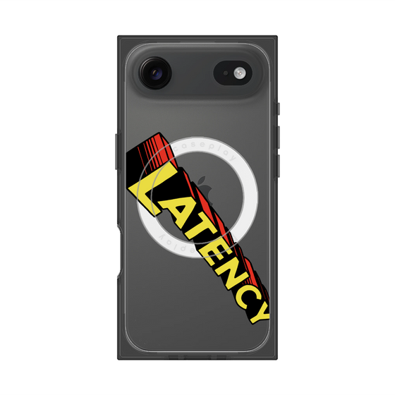 プレミアムスクエアケース with MagSafe［ LATENCY - Rock logo - Clear ］