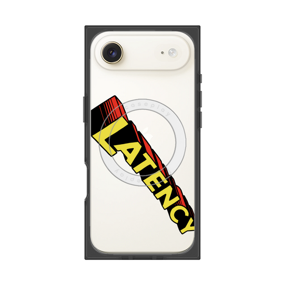 プレミアムスクエアケース with MagSafe［ LATENCY - Rock logo - Clear ］