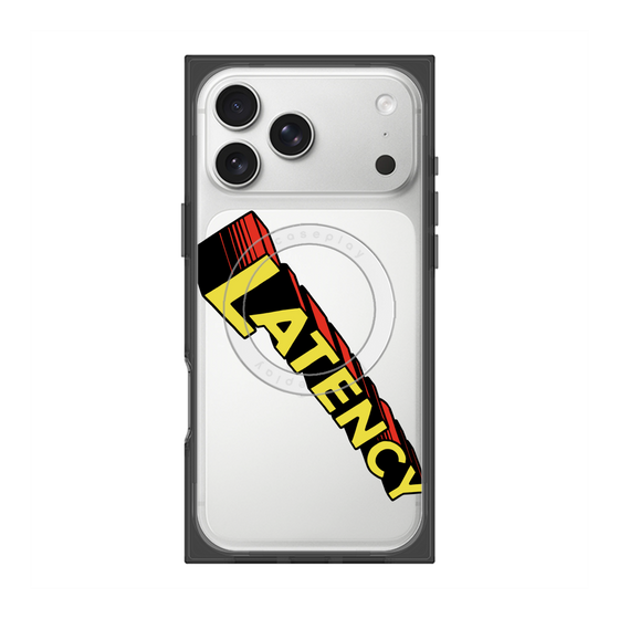 プレミアムスクエアケース with MagSafe［ LATENCY - Rock logo - Clear ］
