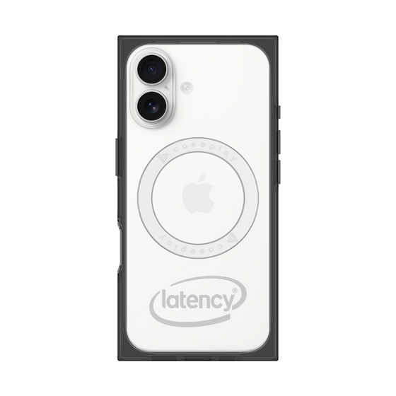 プレミアムスクエアケース with MagSafe［ LATENCY - Circle logo - Gray ］