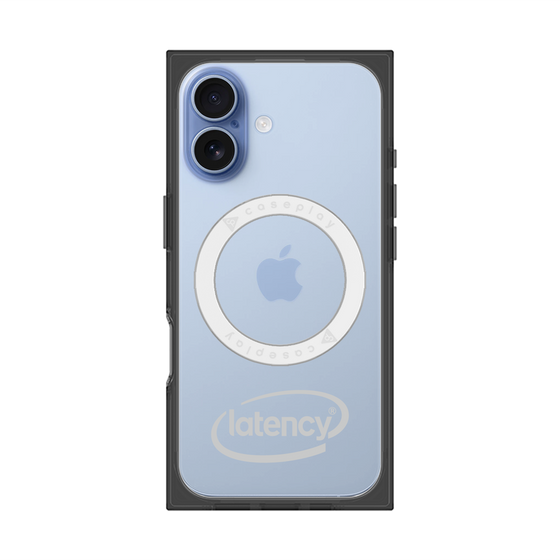 プレミアムスクエアケース with MagSafe［ LATENCY - Circle logo - Gray ］