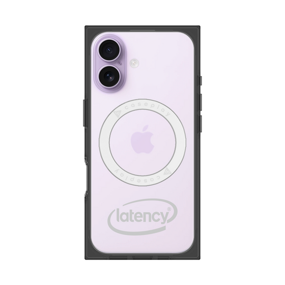 プレミアムスクエアケース with MagSafe［ LATENCY - Circle logo - Gray ］
