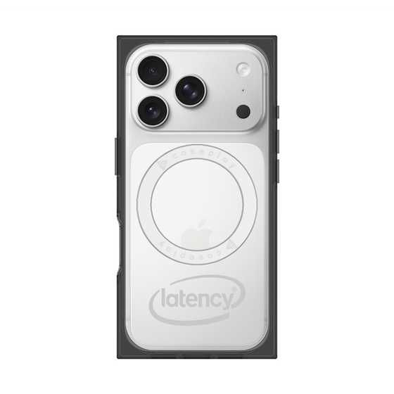 プレミアムスクエアケース with MagSafe［ LATENCY - Circle logo - Gray ］