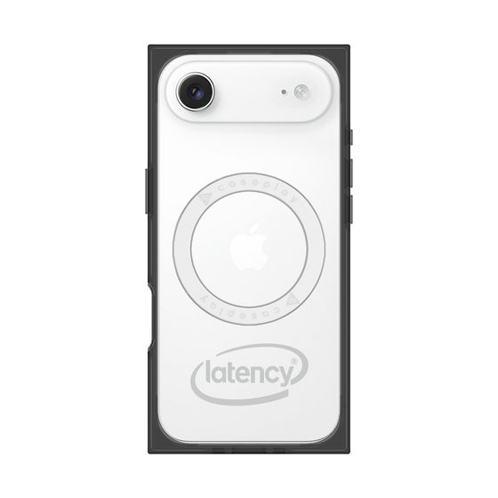 プレミアムスクエアケース with MagSafe［ LATENCY - Circle logo - Gray ］