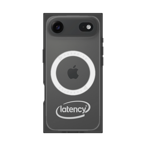 プレミアムスクエアケース with MagSafe［ LATENCY - Circle logo - Gray ］