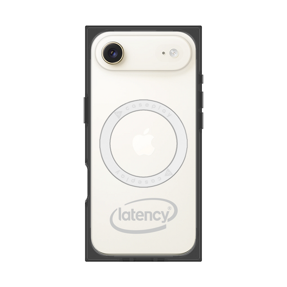 プレミアムスクエアケース with MagSafe［ LATENCY - Circle logo - Gray ］