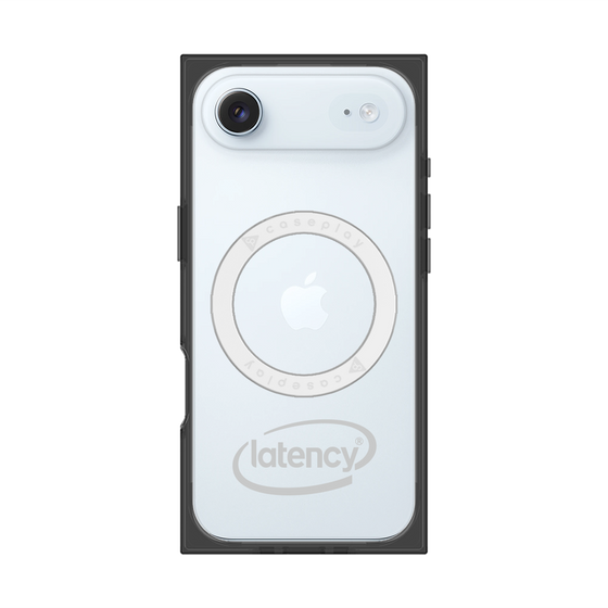 プレミアムスクエアケース with MagSafe［ LATENCY - Circle logo - Gray ］