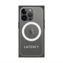 プレミアムスクエアケース with MagSafe［ LATENCY - Logotype - Gray ］