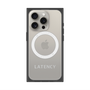 プレミアムスクエアケース with MagSafe［ LATENCY - Logotype - Gray ］