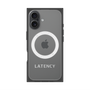プレミアムスクエアケース with MagSafe［ LATENCY - Logotype - Gray ］