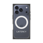 プレミアムスクエアケース with MagSafe［ LATENCY - Logotype - Gray ］