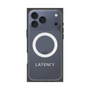 プレミアムスクエアケース with MagSafe［ LATENCY - Logotype - Gray ］
