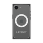 プレミアムスクエアケース with MagSafe［ LATENCY - Logotype - Gray ］