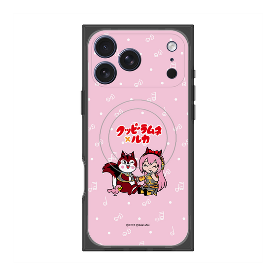 プレミアムスクエアケース with MagSafe［ 初音ミク×クッピーラムネ - 巡音ルカ×ラム - デフォルメイラスト ］