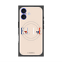 プレミアムスクエアケース with MagSafe［ ELLE×マイメロディ＆クロミ - ロゴ - ベージュ ］