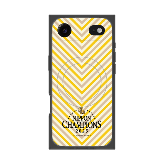プレミアムスクエアケース with MagSafe［ 福岡ソフトバンクホークス - NIPPON CHAMPIONS 2025 ロゴ - パターン ］