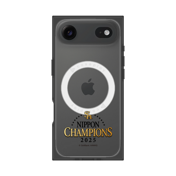 プレミアムスクエアケース with MagSafe［ 福岡ソフトバンクホークス - NIPPON CHAMPIONS 2025 ロゴ - クリア ］