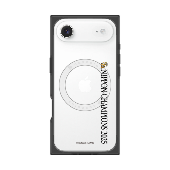 プレミアムスクエアケース with MagSafe［ 福岡ソフトバンクホークス - NIPPON CHAMPIONS 2025 ロゴ - 縦ロゴ ］