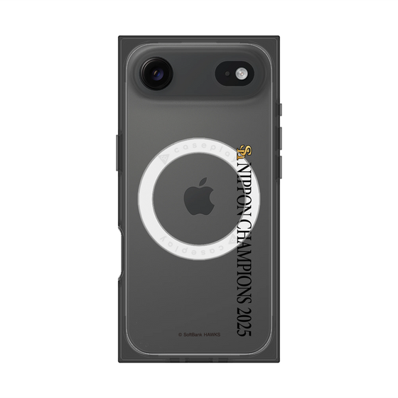 プレミアムスクエアケース with MagSafe［ 福岡ソフトバンクホークス - NIPPON CHAMPIONS 2025 ロゴ - 縦ロゴ ］