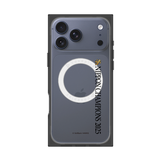 プレミアムスクエアケース with MagSafe［ 福岡ソフトバンクホークス - NIPPON CHAMPIONS 2025 ロゴ - 縦ロゴ ］