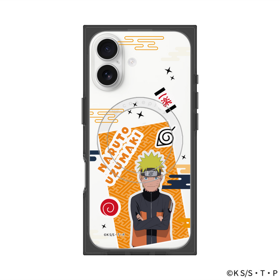 プレミアムスクエアケース with MagSafe［ NARUTO-ナルト- 疾風伝 - ステッカー - うずまきナルト ］