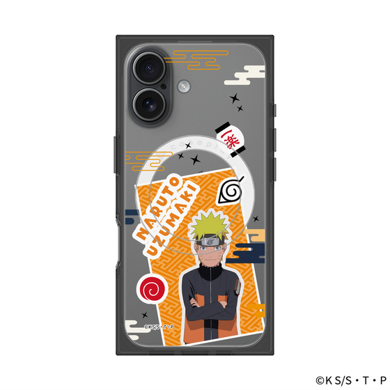 プレミアムスクエアケース with MagSafe［ NARUTO -ナルト- 疾風伝 - ステッカー - うずまきナルト ］