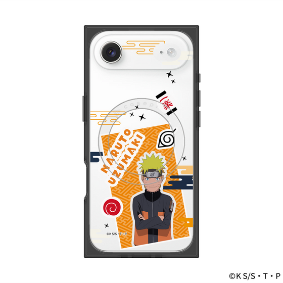プレミアムスクエアケース with MagSafe［ NARUTO-ナルト- 疾風伝 - ステッカー - うずまきナルト ］