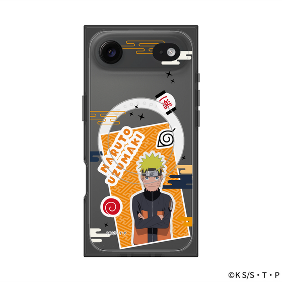 プレミアムスクエアケース with MagSafe［ NARUTO -ナルト- 疾風伝 - ステッカー - うずまきナルト ］