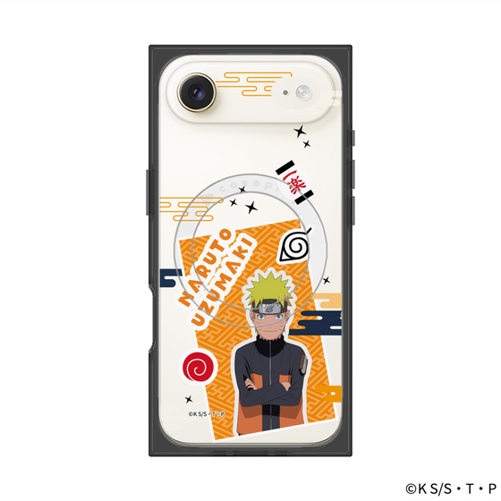 プレミアムスクエアケース with MagSafe［ NARUTO -ナルト- 疾風伝 - ステッカー - うずまきナルト ］