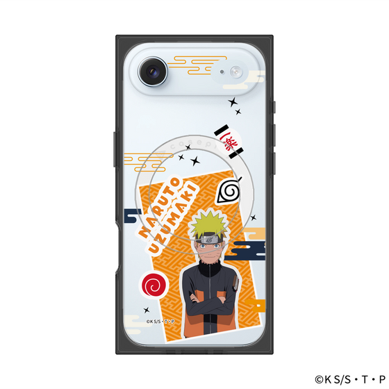 プレミアムスクエアケース with MagSafe［ NARUTO -ナルト- 疾風伝 - ステッカー - うずまきナルト ］
