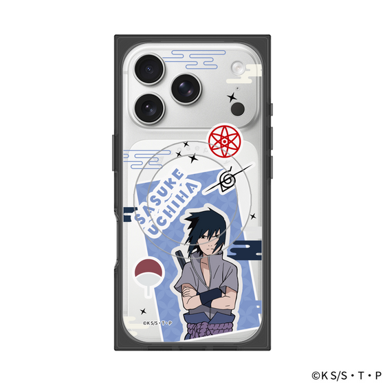 プレミアムスクエアケース with MagSafe［ NARUTO-ナルト- 疾風伝 - ステッカー - うちはサスケ ］