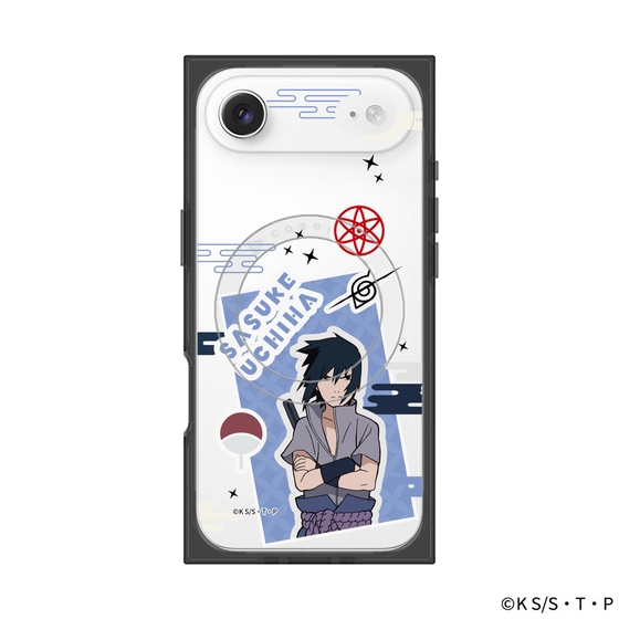 プレミアムスクエアケース with MagSafe［ NARUTO-ナルト- 疾風伝 - ステッカー - うちはサスケ ］