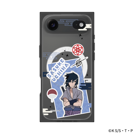 プレミアムスクエアケース with MagSafe［ NARUTO -ナルト- 疾風伝 - ステッカー - うちはサスケ ］