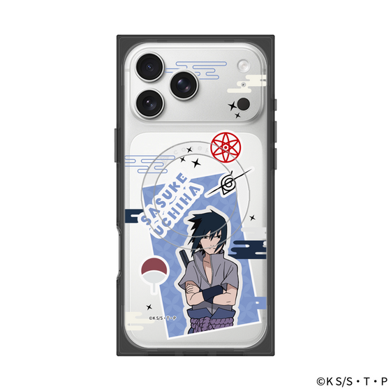 プレミアムスクエアケース with MagSafe［ NARUTO-ナルト- 疾風伝 - ステッカー - うちはサスケ ］