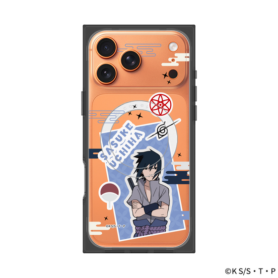 プレミアムスクエアケース with MagSafe［ NARUTO -ナルト- 疾風伝 - ステッカー - うちはサスケ ］