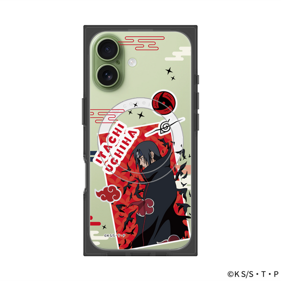 プレミアムスクエアケース with MagSafe［ NARUTO -ナルト- 疾風伝 - ステッカー - うちはイタチ ］