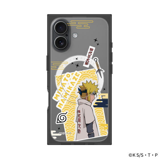 プレミアムスクエアケース with MagSafe［ NARUTO -ナルト- 疾風伝 - ステッカー - 波風ミナト ］