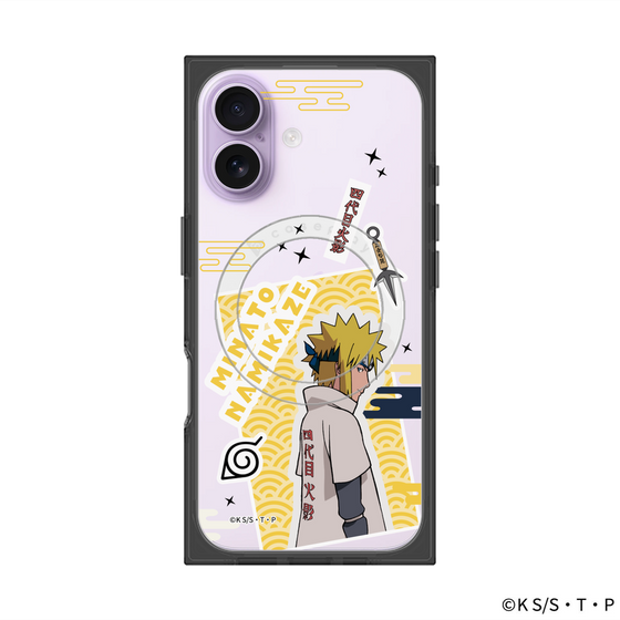 プレミアムスクエアケース with MagSafe［ NARUTO -ナルト- 疾風伝 - ステッカー - 波風ミナト ］